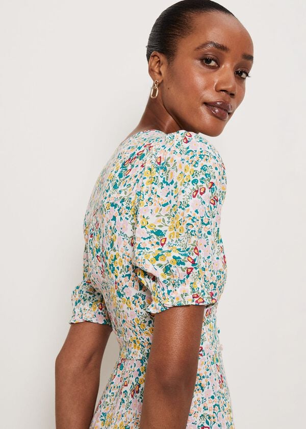 Hobbs Farley Dress Ivory Multi