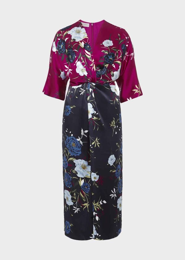 Hobbs Farrah Dress Purple Navy