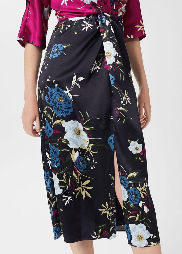Hobbs Farrah Dress Purple Navy
