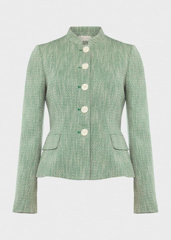 Hobbs Farren Tweed Jacket Green