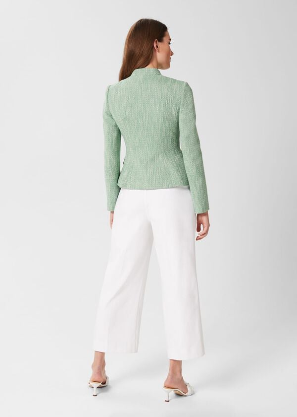 Hobbs Farren Tweed Jacket Green