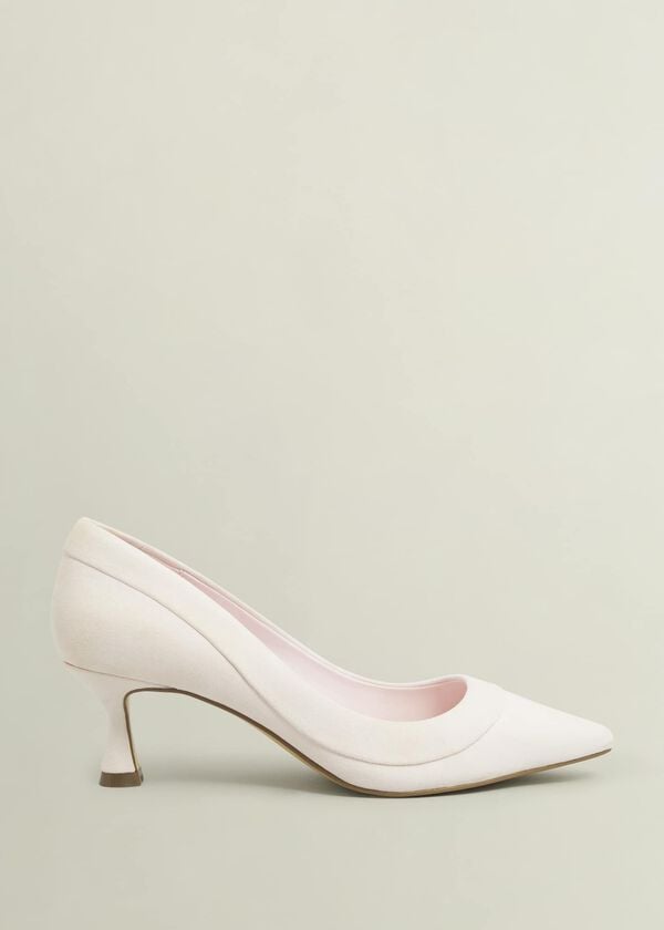 hobbs Faye Suede Court Shoes Pale Pink