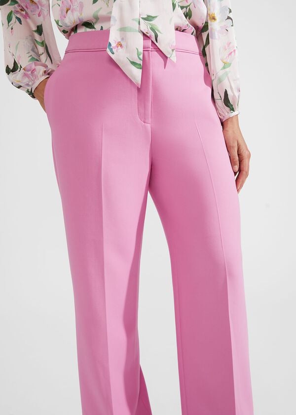 Hobbs Felicity Wide Leg Trousers Carnation Pink