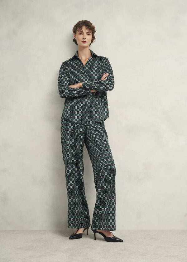 Hobbs Finwell Satin Shirt Multi
