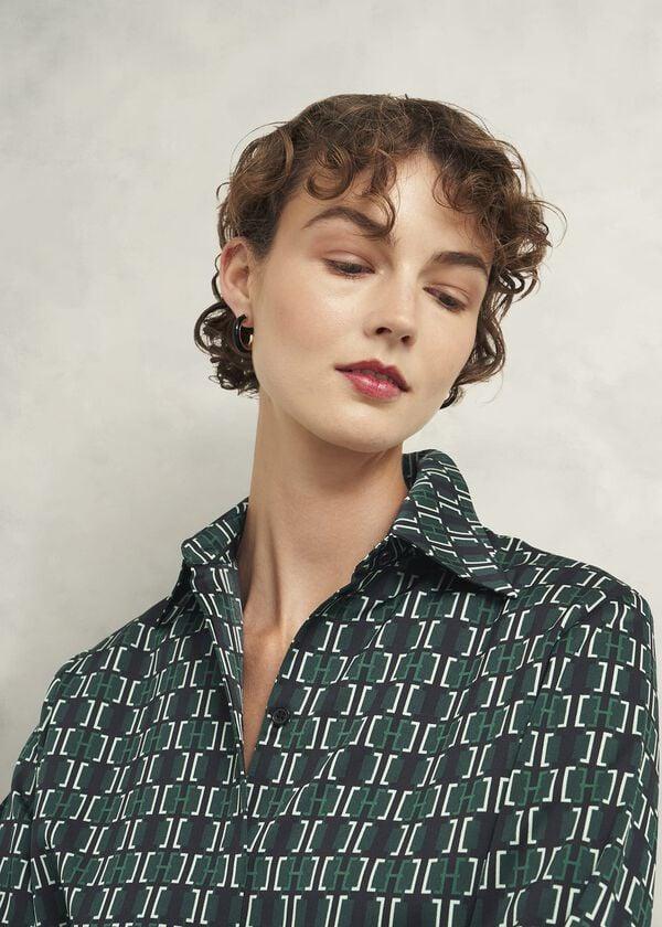 Hobbs Finwell Satin Shirt Multi