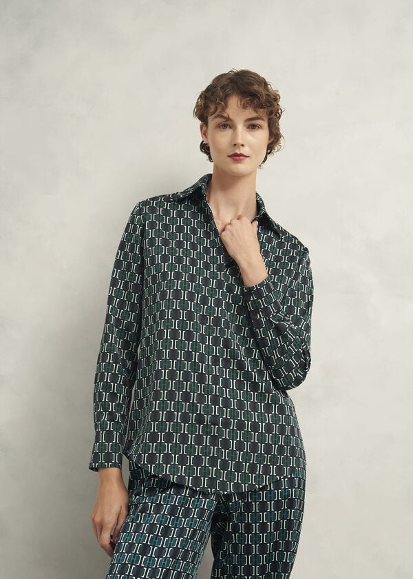 hobbs Finwell Satin Shirt Multi