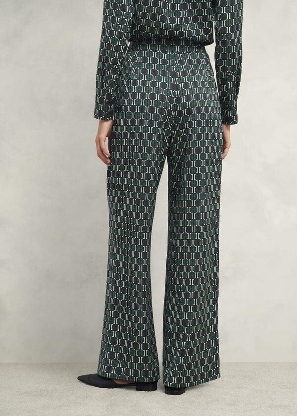 Hobbs Finwell Satin Trousers Multi
