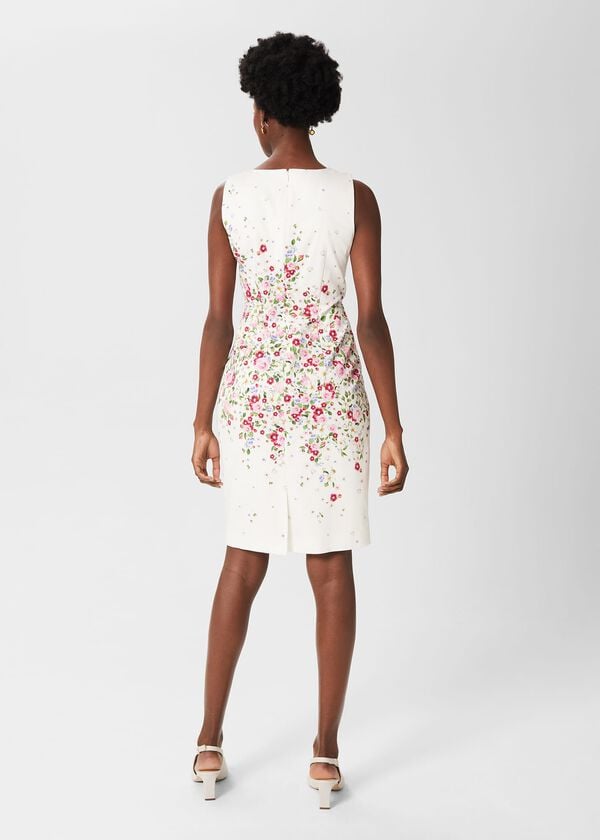 Hobbs Fiona Dress Ivory Multi