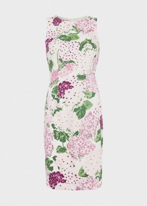 Hobbs Fiona Floral Dress Ivory Multi