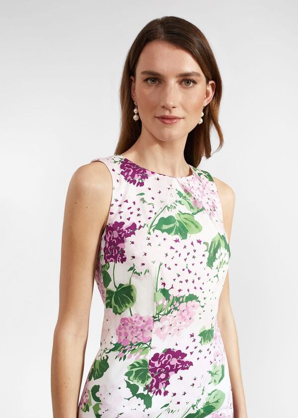 Hobbs Fiona Floral Dress Ivory Multi