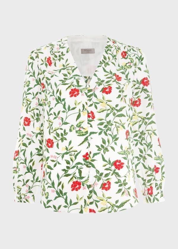 Hobbs Florence Blouse Ivory Multi