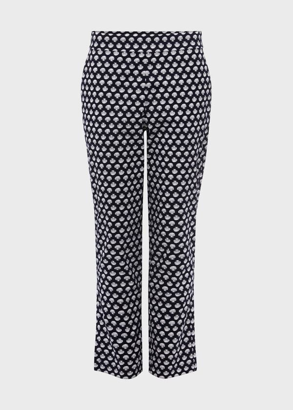 Hobbs Florence Slim Leg Capri Navy White