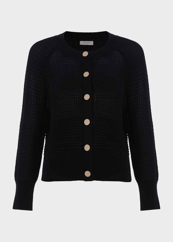 Hobbs Florentina Cotton Cardigan Hobbs Navy