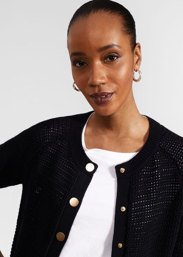 Hobbs Florentina Cotton Cardigan Hobbs Navy