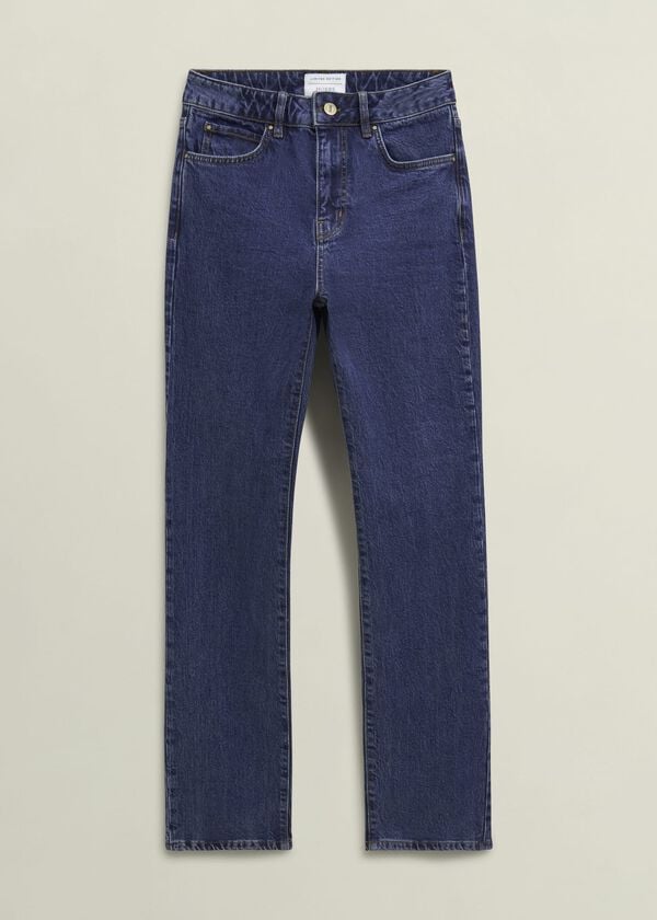 Hobbs Foley Straight Jeans Dark Mid Wash