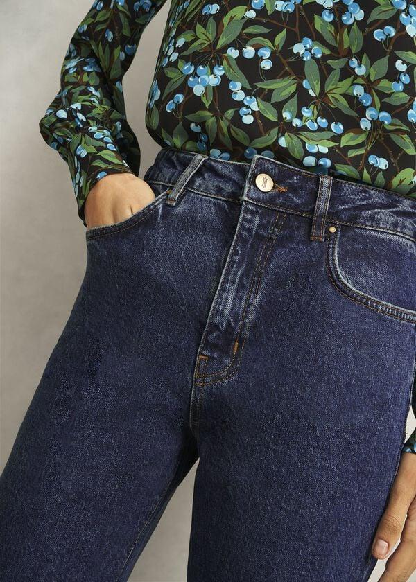 Hobbs Foley Straight Jeans Dark Mid Wash