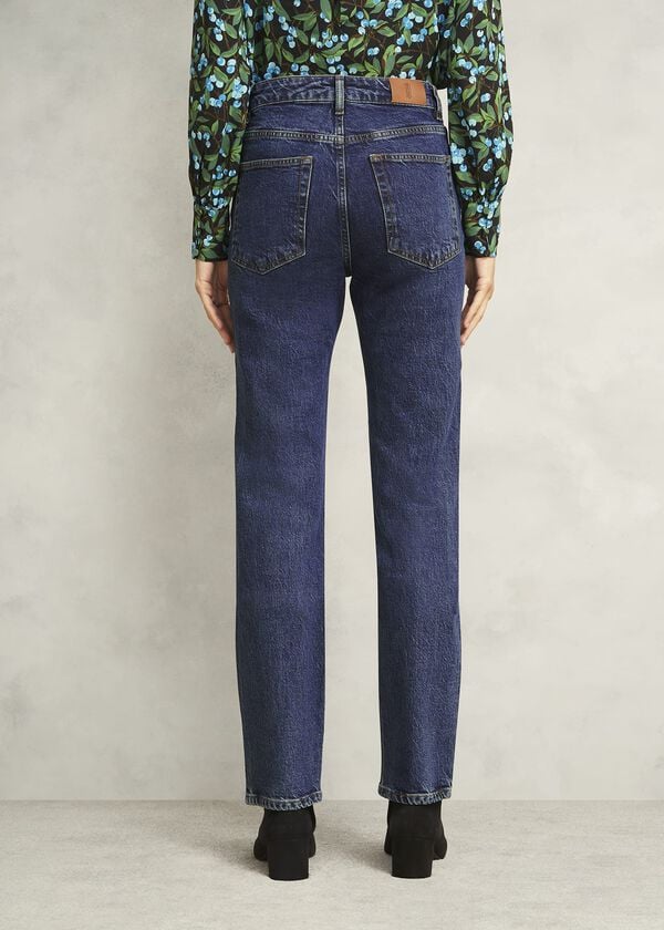 Hobbs Foley Straight Jeans Dark Mid Wash