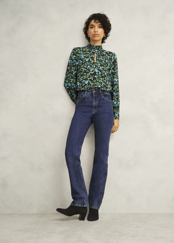 hobbs Foley Straight Jeans Dark Mid Wash