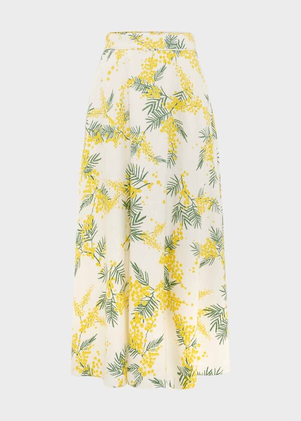 Hobbs Foxcote Floral Skirt Ivory Multi