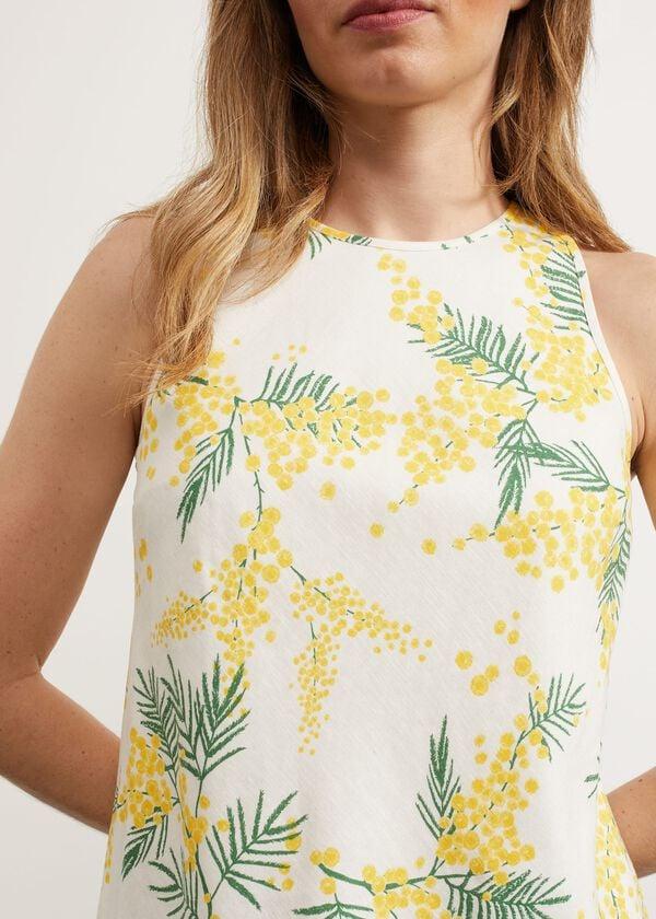 Hobbs Foxcote Top With Linen Ivory Multi