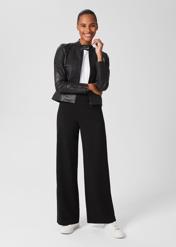 Hobbs Fran Leather Jacket Black