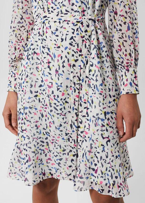 Hobbs Frances A Line Dress Sage Green