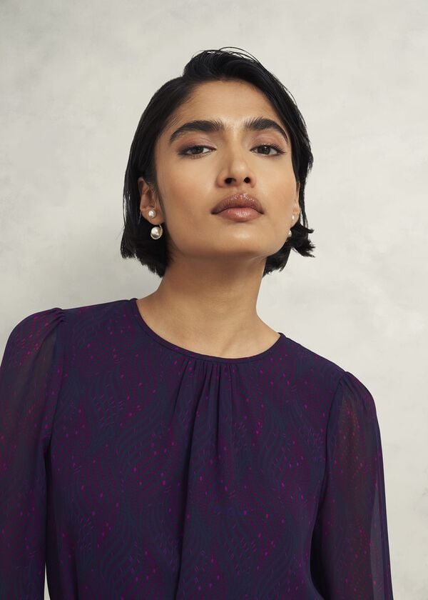 Hobbs Frances Dress Plum Multi