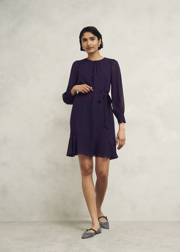 hobbs Frances Dress Plum Multi