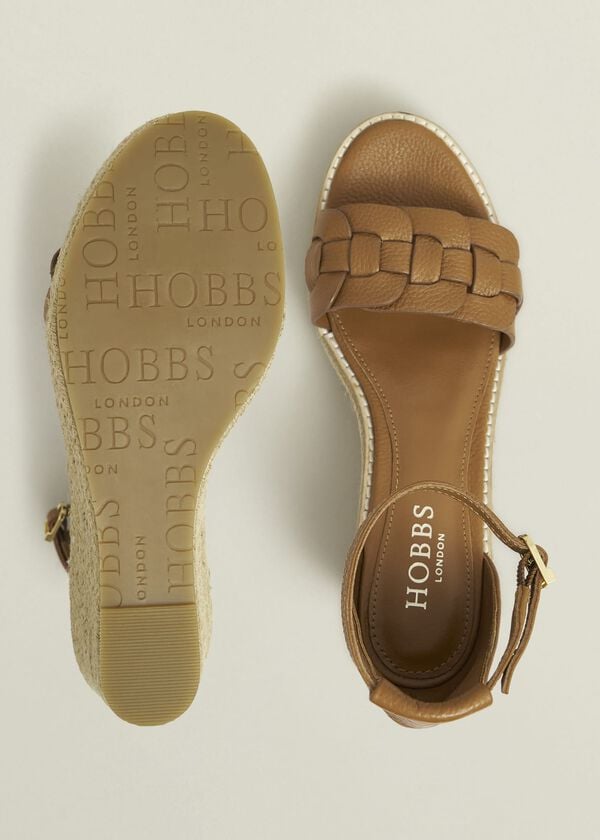Hobbs Francis Leather Espadrilles Tan