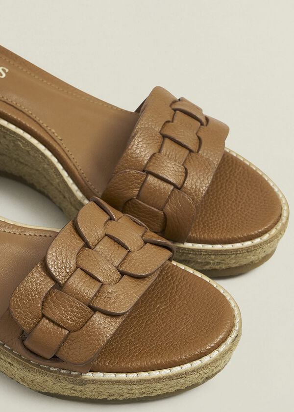 Hobbs Francis Leather Espadrilles Tan