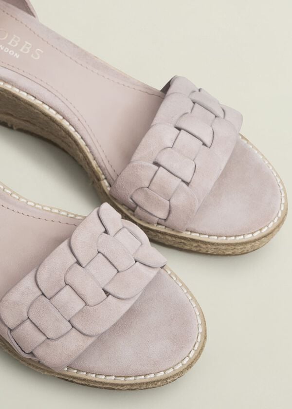 Hobbs Francis Suede Espadrilles Blush Pink