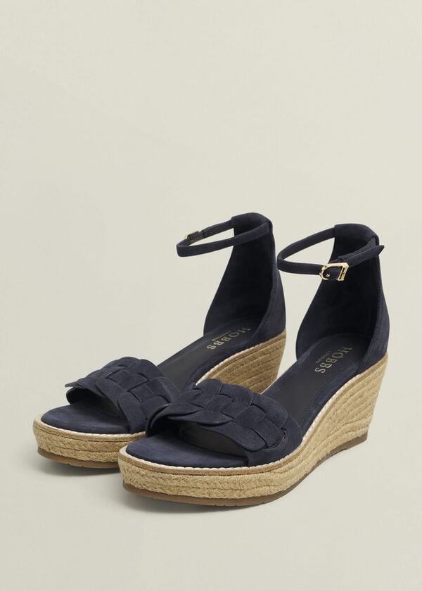 Hobbs Francis Suede Espadrilles Hobbs Navy