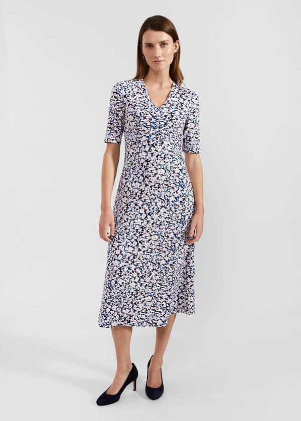 hobbs Frankie Dress Navy Multi