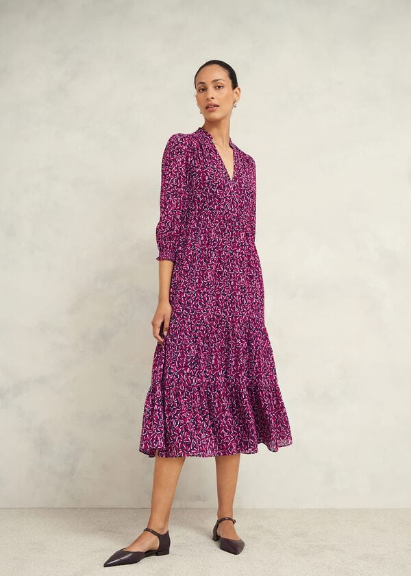 hobbs Freda Dress Navy Multi