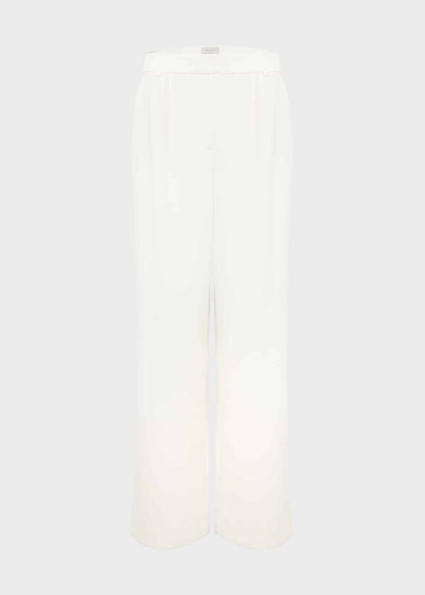 Hobbs Frederica Wide Leg Trousers Ivory