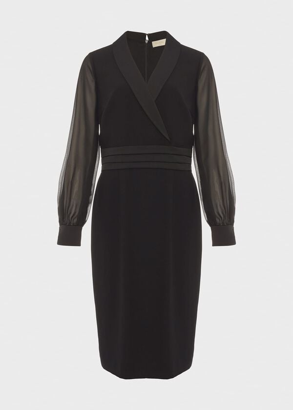 Hobbs Fridah Tux Dress Black