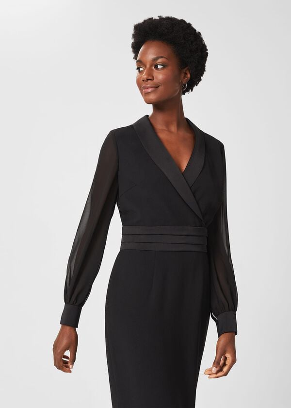 Hobbs Fridah Tux Dress Black