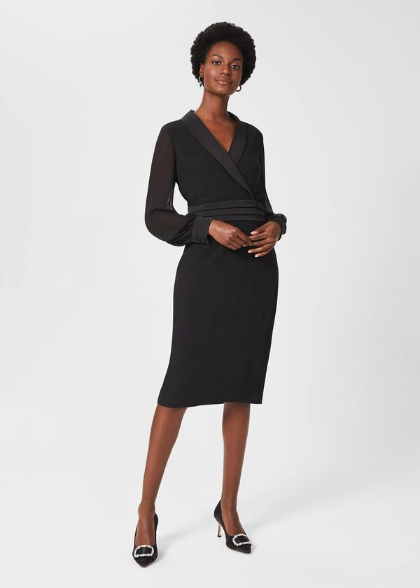 hobbs Fridah Tux Dress Black