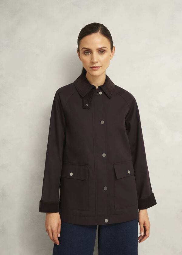 hobbs Gabby Barn Jacket Chocolate