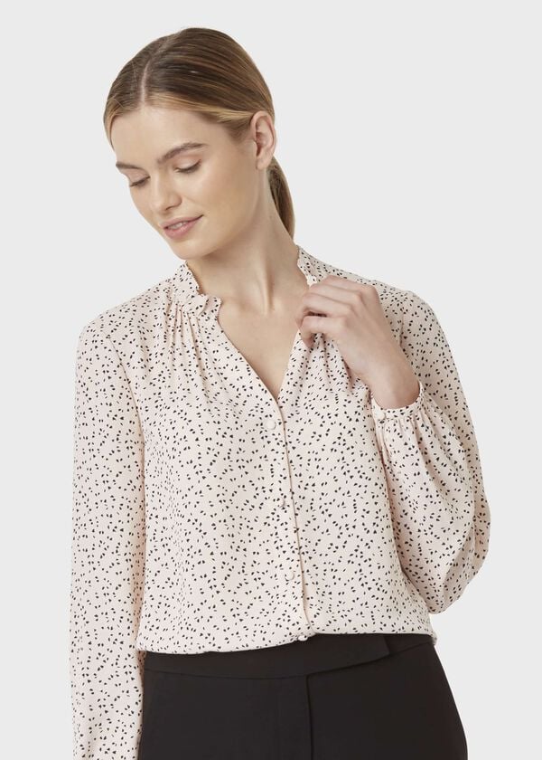 Hobbs Gabi Blouse Pink Multi