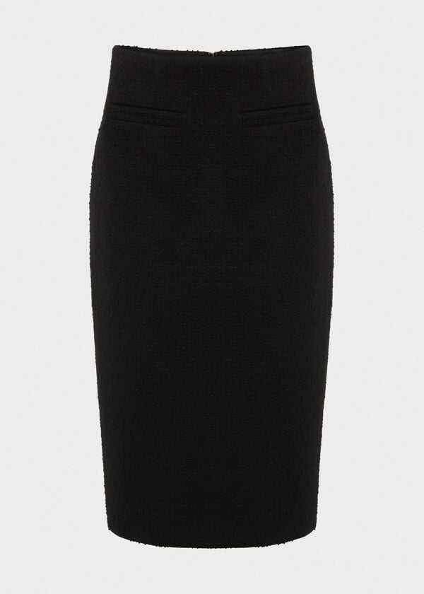 Hobbs Gabi Tweed Skirt Black