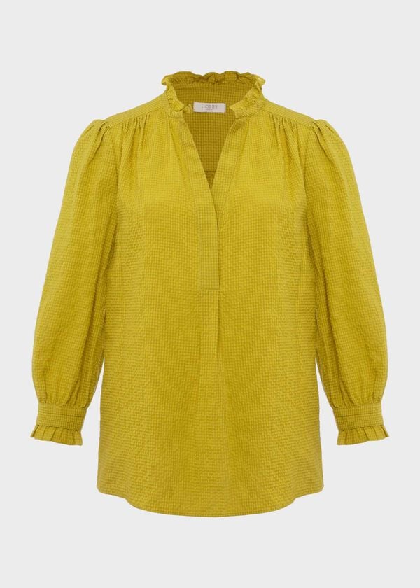 Hobbs Gabriella Blouse Light Olive