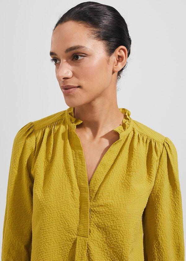 Hobbs Gabriella Blouse Light Olive