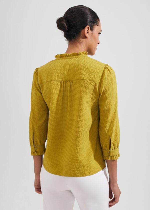Hobbs Gabriella Blouse Light Olive