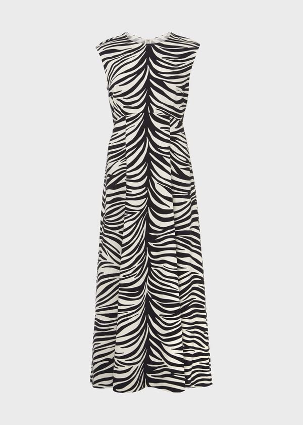 Hobbs Gatcombe Fit And Flare Dress Black Cream