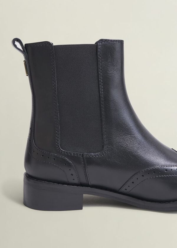 Hobbs Genevieve Leather Chelsea Boots Black