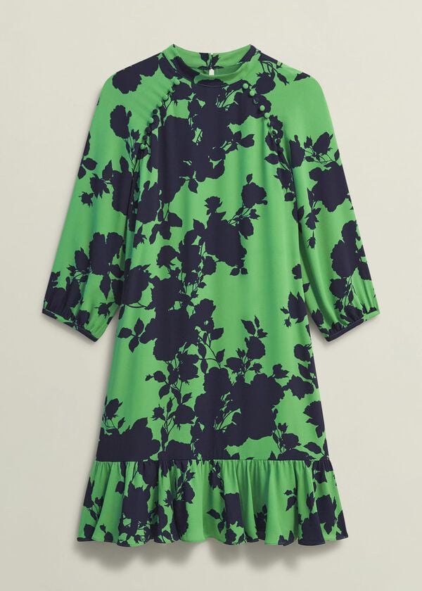 Hobbs Georgia Dress Green Navy