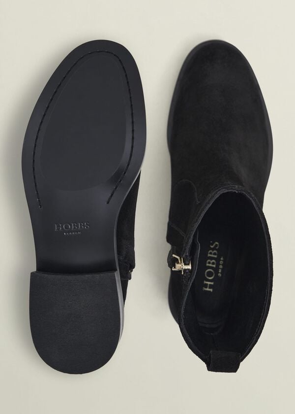 Hobbs Georgie Suede Ankle Boots Black