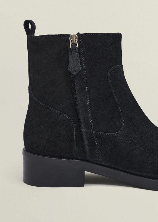 Hobbs Georgie Suede Ankle Boots Black