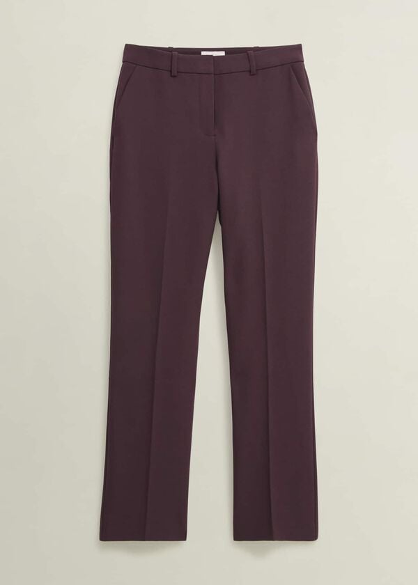 Hobbs Gerrie Straight Trousers Malbec Purple